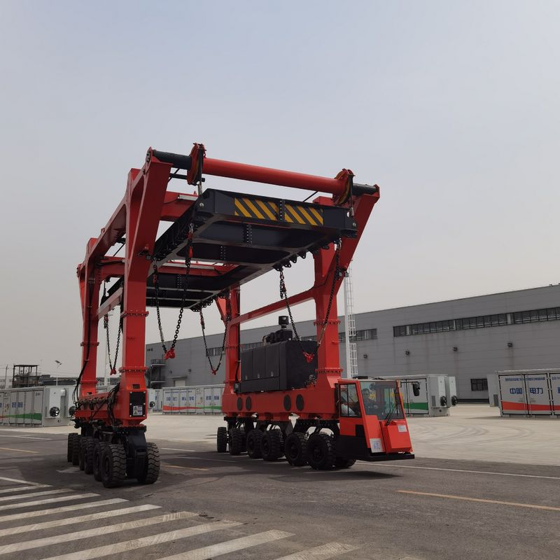 5km/H Industrial Straddle Carrier Truck 80T Cargo Container Crane With Diesel Power