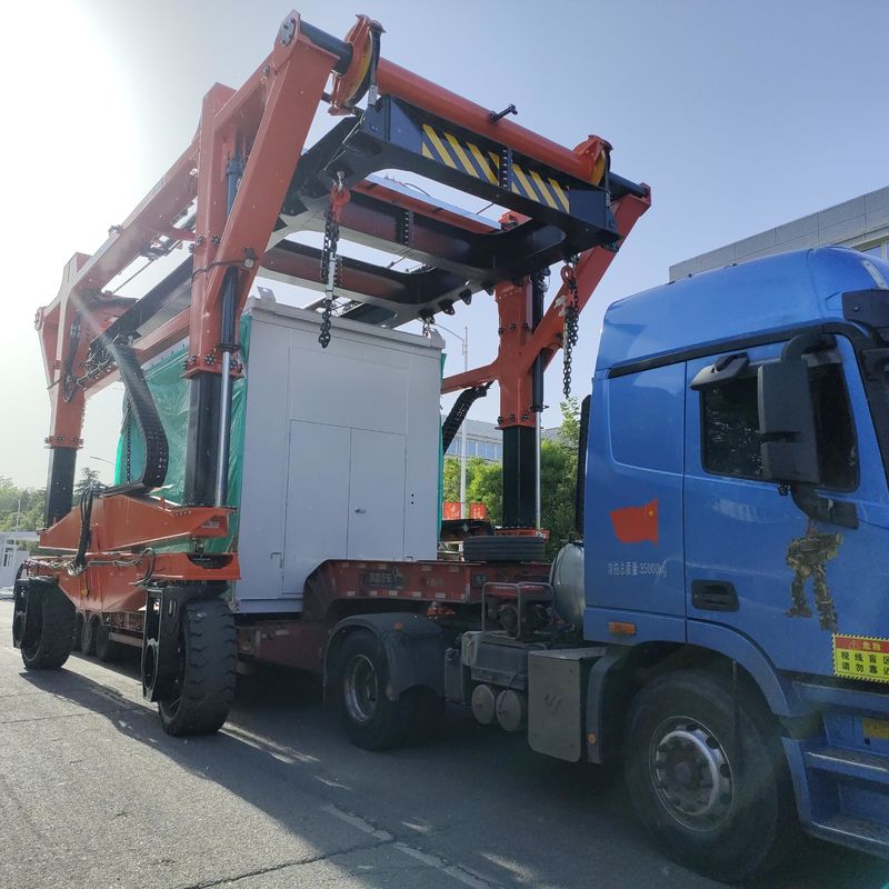 Electric Straddle Carrier Truck 3km/H 7km/H For Oversized Loads